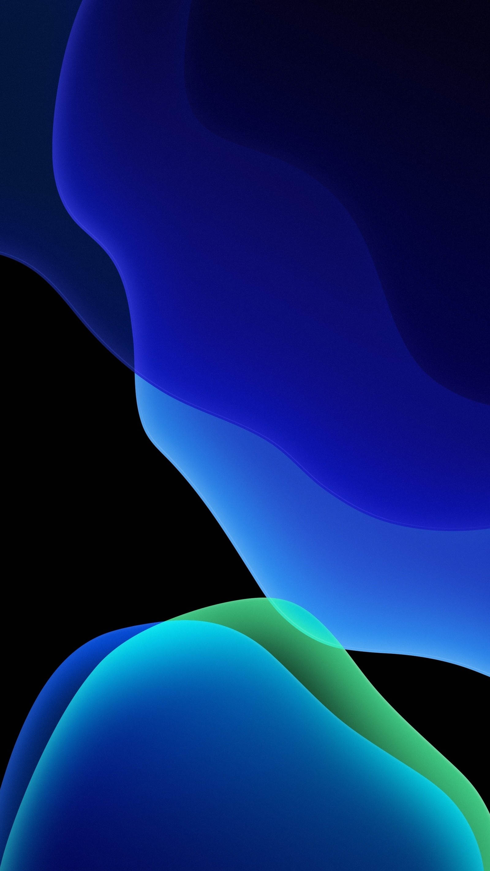 Primer plano de un fondo abstracto azul y verde con un fondo negro (ios, azul celeste, azul eléctrico, pista, patrón)