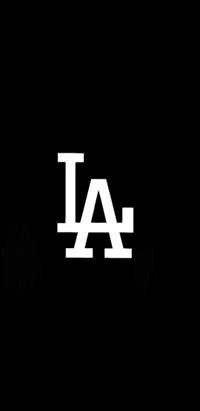 Los Angeles Dodgers Logo on Black Background