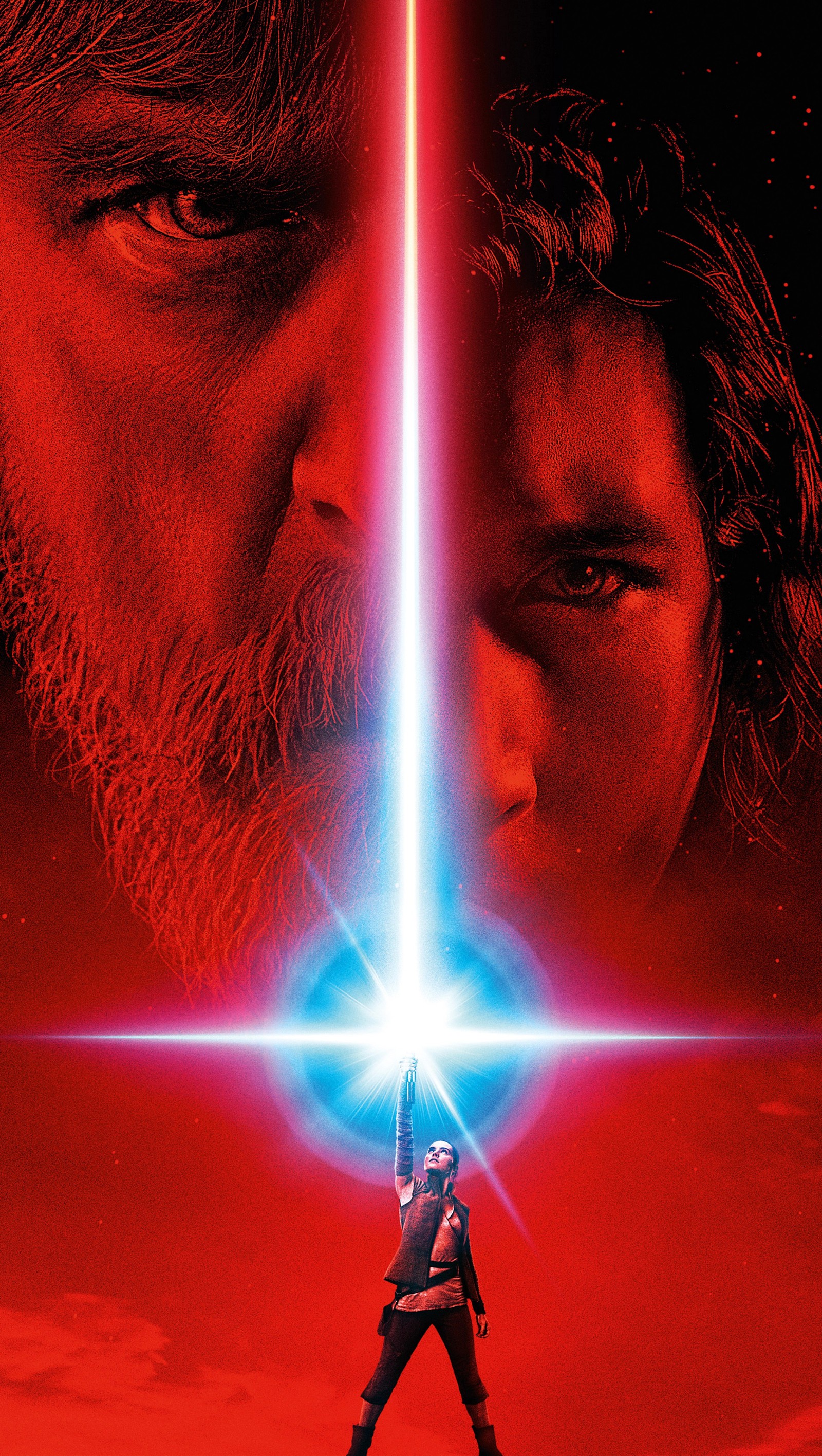 Affiche de star wars: les derniers jedi (le dernier jedi, luke skywalker, rey, star wars, star wars viii)