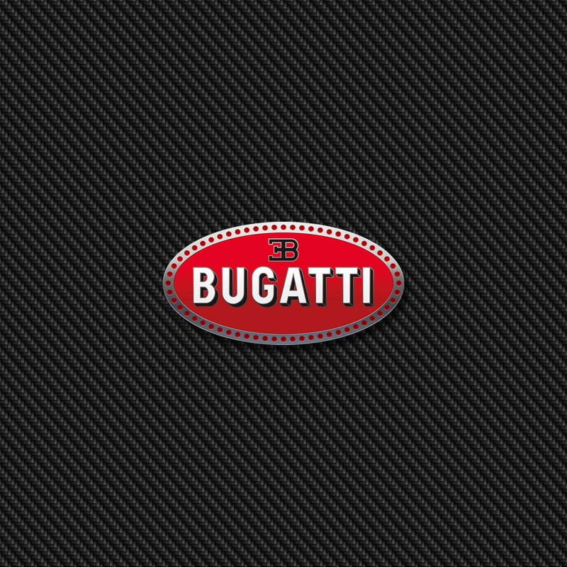 Un primer plano del logo de bugatti sobre un fondo negro (automóvil, logotipo)