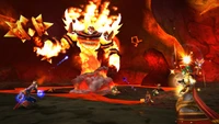 Batalla épica contra un elemental de fuego en la mazmorras de WoW Classic