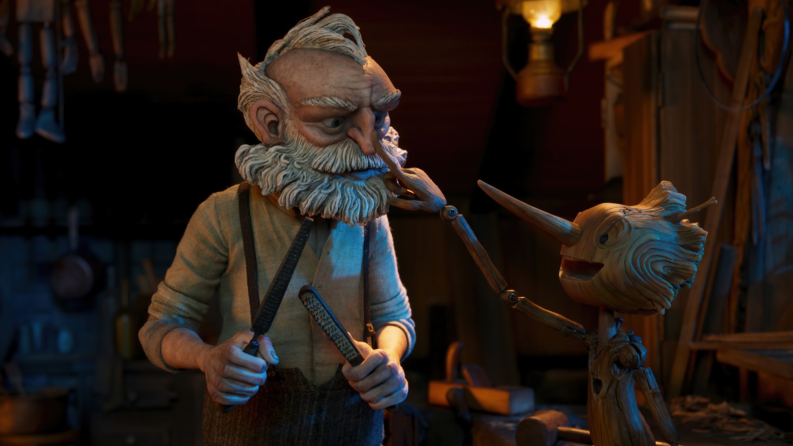 guillermo del toros pinocchio, stop motion, netflix, movie, 2022 wallpaper