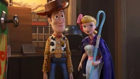 Woody and Bo Peep in Toy Story 4 Adventure