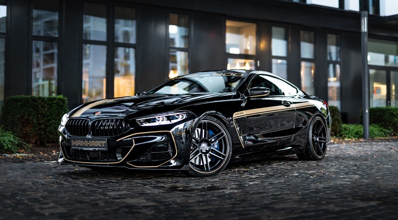 Bmw m8 competition coupe ночью (bmw m850i, манхарт производительность, manhart performance, тюнинг, черная версия)