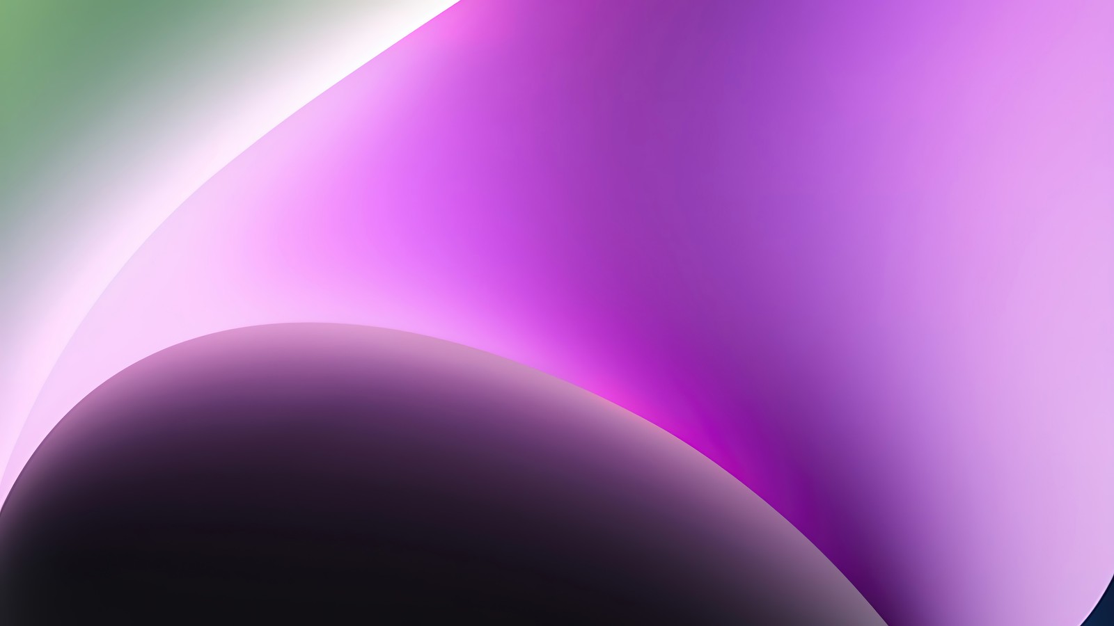 Purple and green abstract background with curved curves (iphone 14, ios, technology, os, abstract)