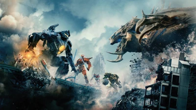 Confronto épico: Jaegers e Kaiju colidem em Pacific Rim