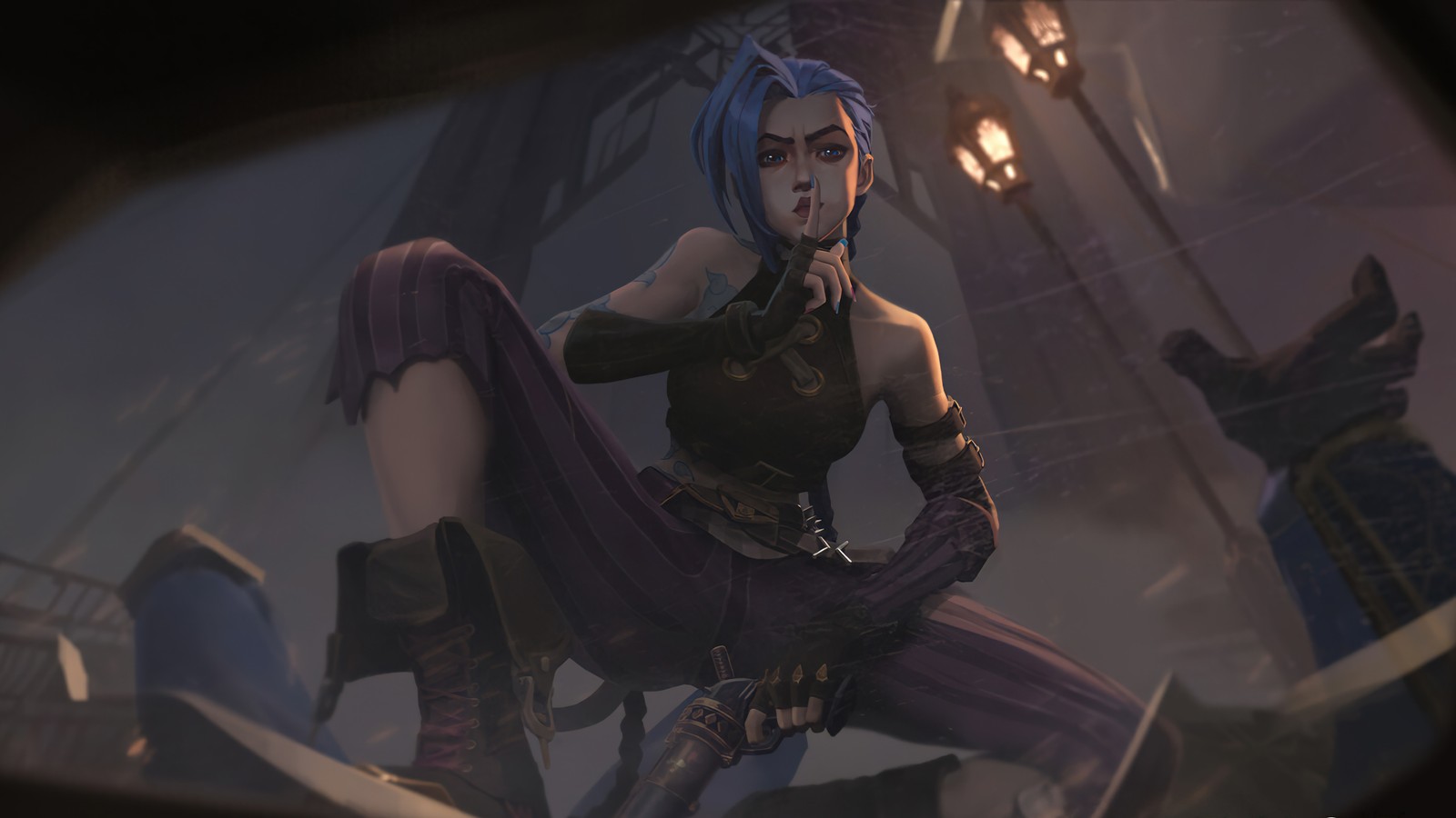 jinx, arcane, league of legends, lol, video game wallpaper