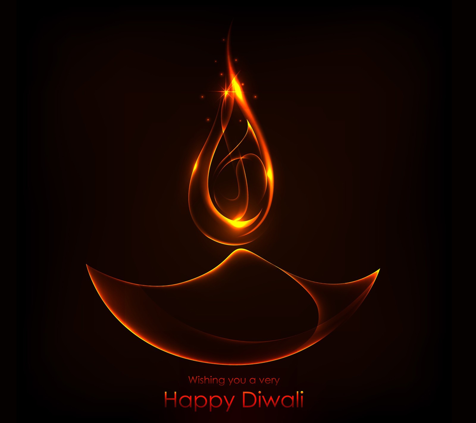 A glowing diwali with a candle on a dark background (diwali, festival of light, happy, india, light)