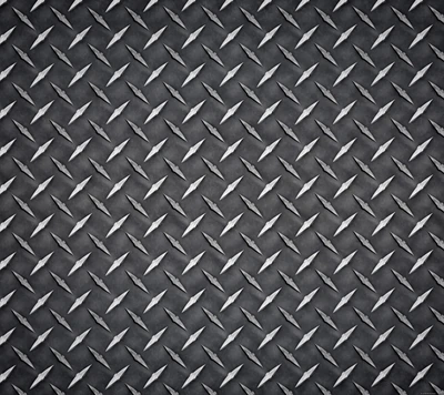 Diamond-Patterned Steel Surface