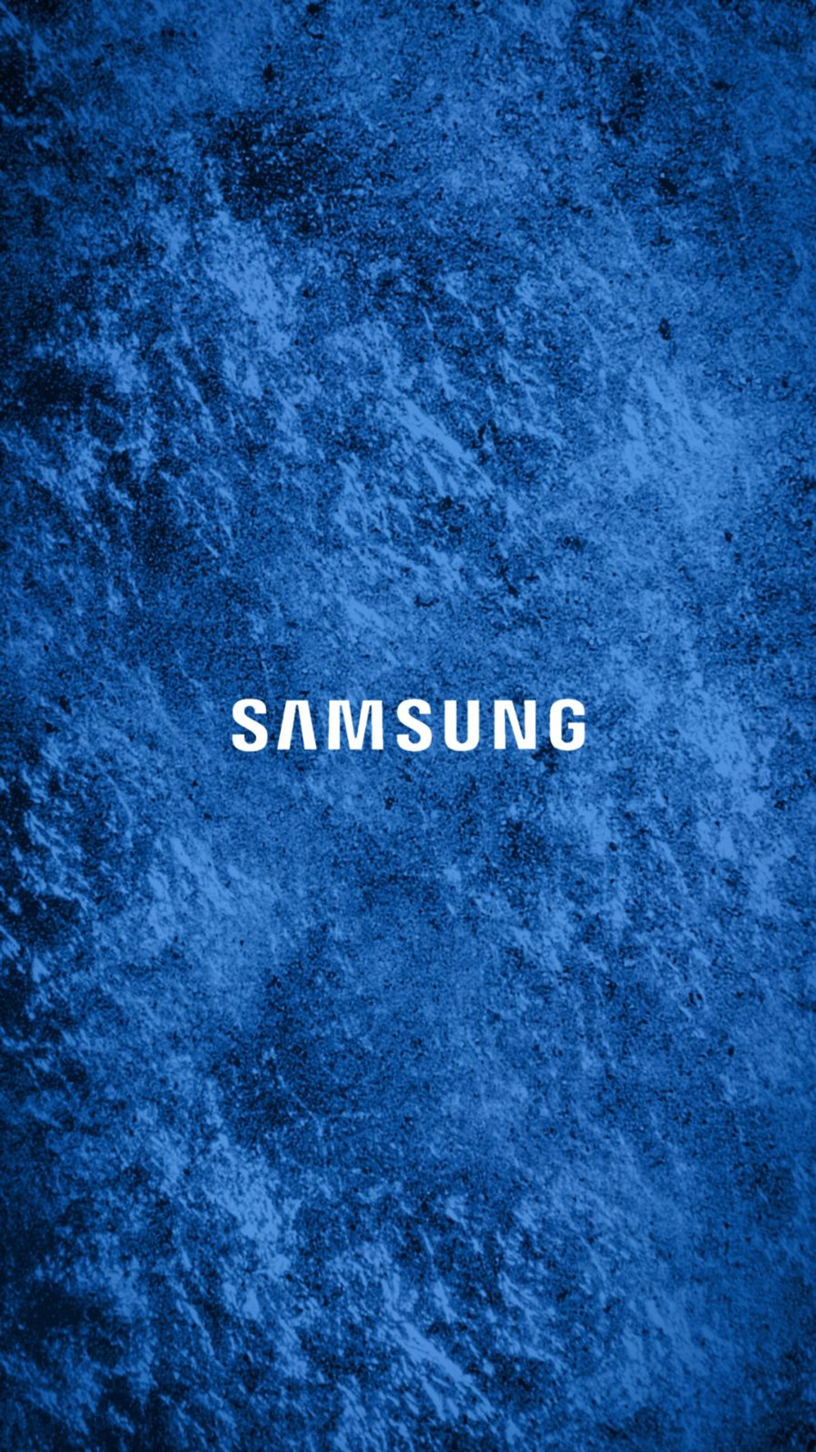 Un gros plan du logo bleu de samsung sur un fond bleu. (bleu, samsung)