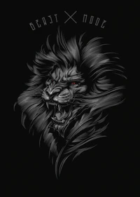 Download wallpaper, lion, angry, black, beast for free