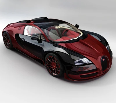 Bugatti Veyron elegante: Una fusión de diseño moderno y lujo