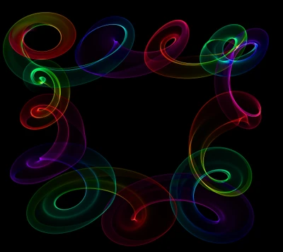 Colorful Neon Swirls with Abstract Light and Texture