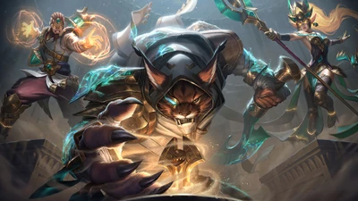 Wächter des Sandes: Janna, Rengar und Ryze vereinen sich im Splash-Art von League of Legends