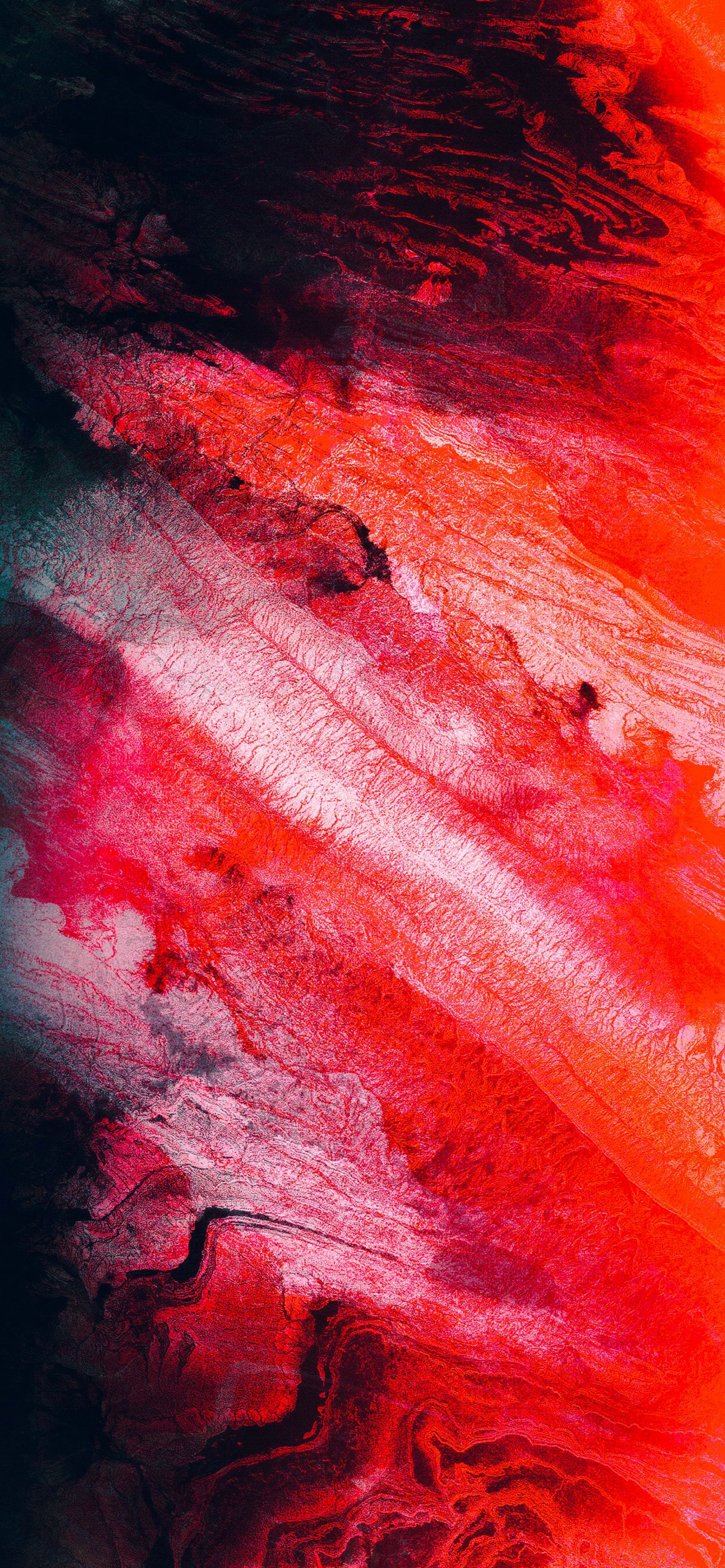 Abstract painting of red and black paint on a black background (ios, ios 13, app store, colorfulness, red)