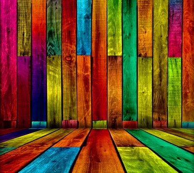 fondo, abstracto colorido, tablas de madera