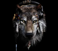 abstract, wolf wallpaper