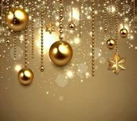 balls, christmas, decoration, gold, merry