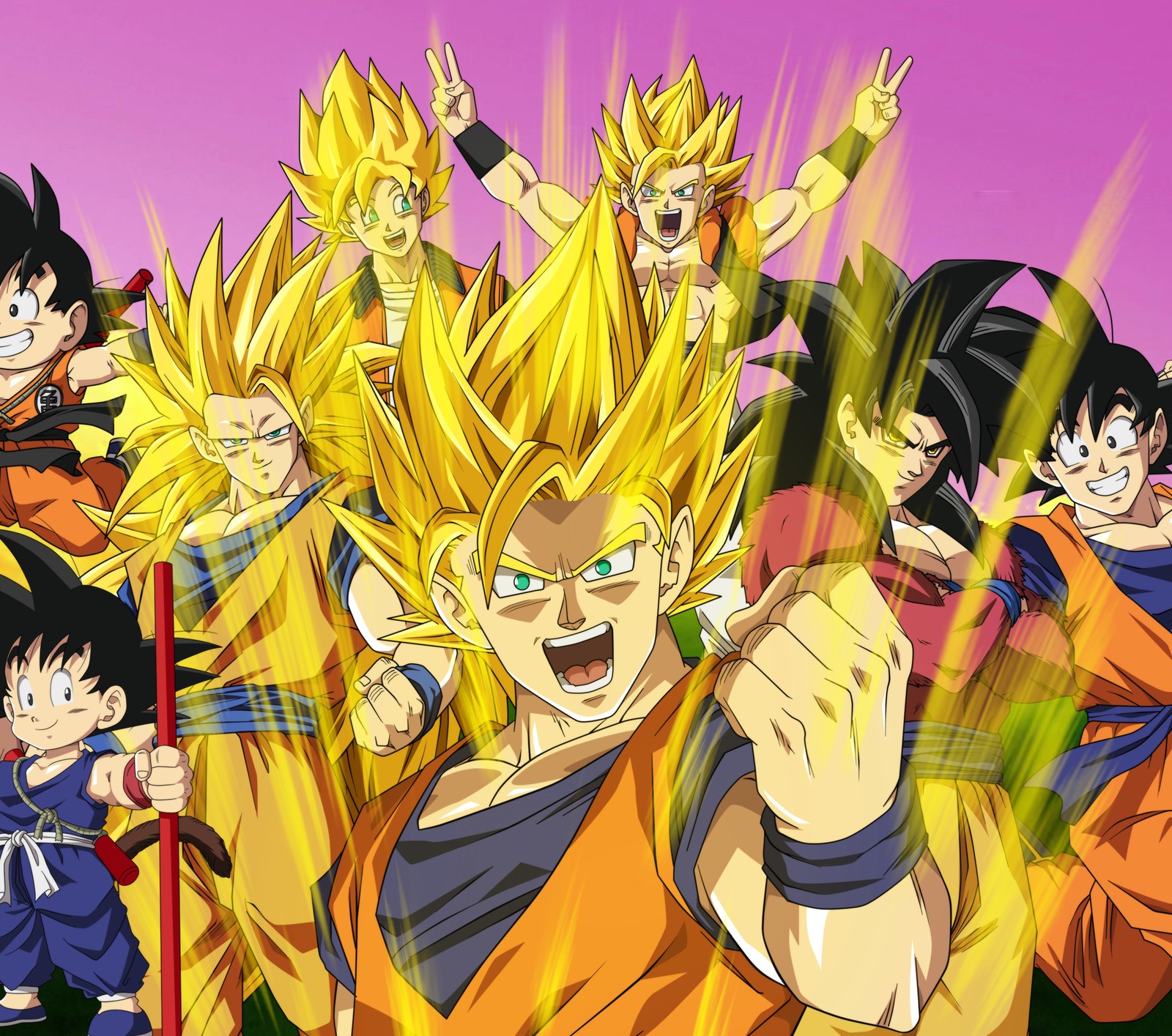 Dragon ball z tapeten (anime, drache, drachenbälle, son goku, songoku)