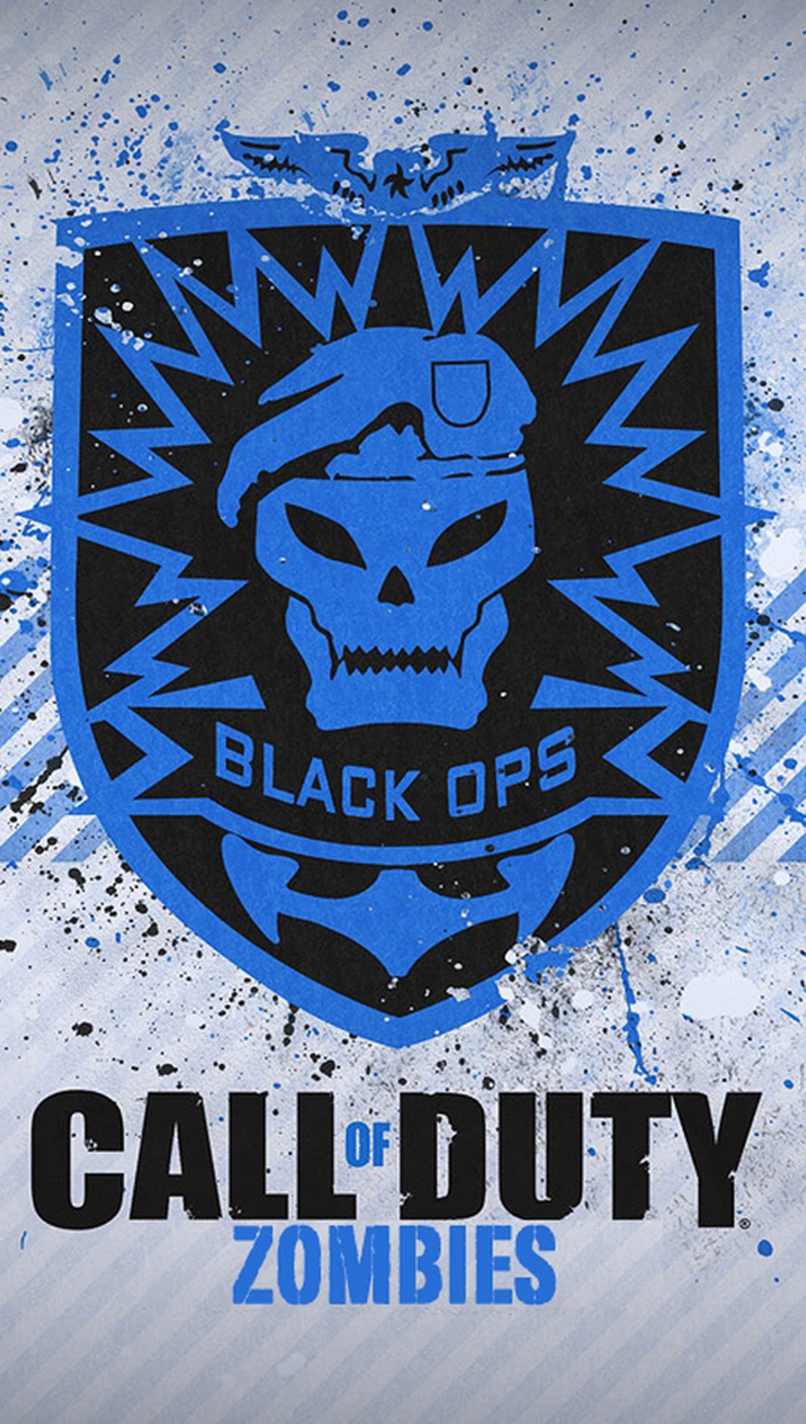 Imagen de un logo de black ops con una calavera (call of duty black ops, logotipo)