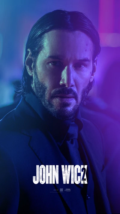 Regard intense d'un assassin implacable : John Wick