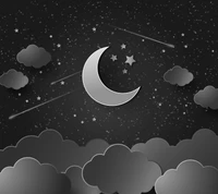 abstract, cloud, moon, night