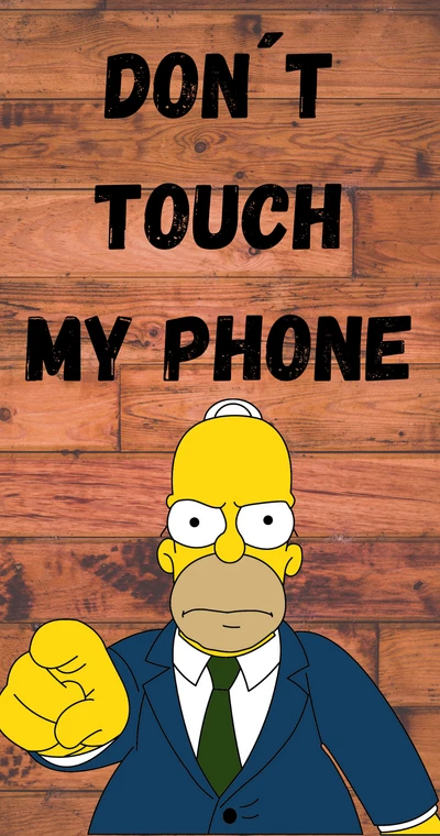 enojado, no toques mi teléfono, homer simpson, homero simpson, simpson