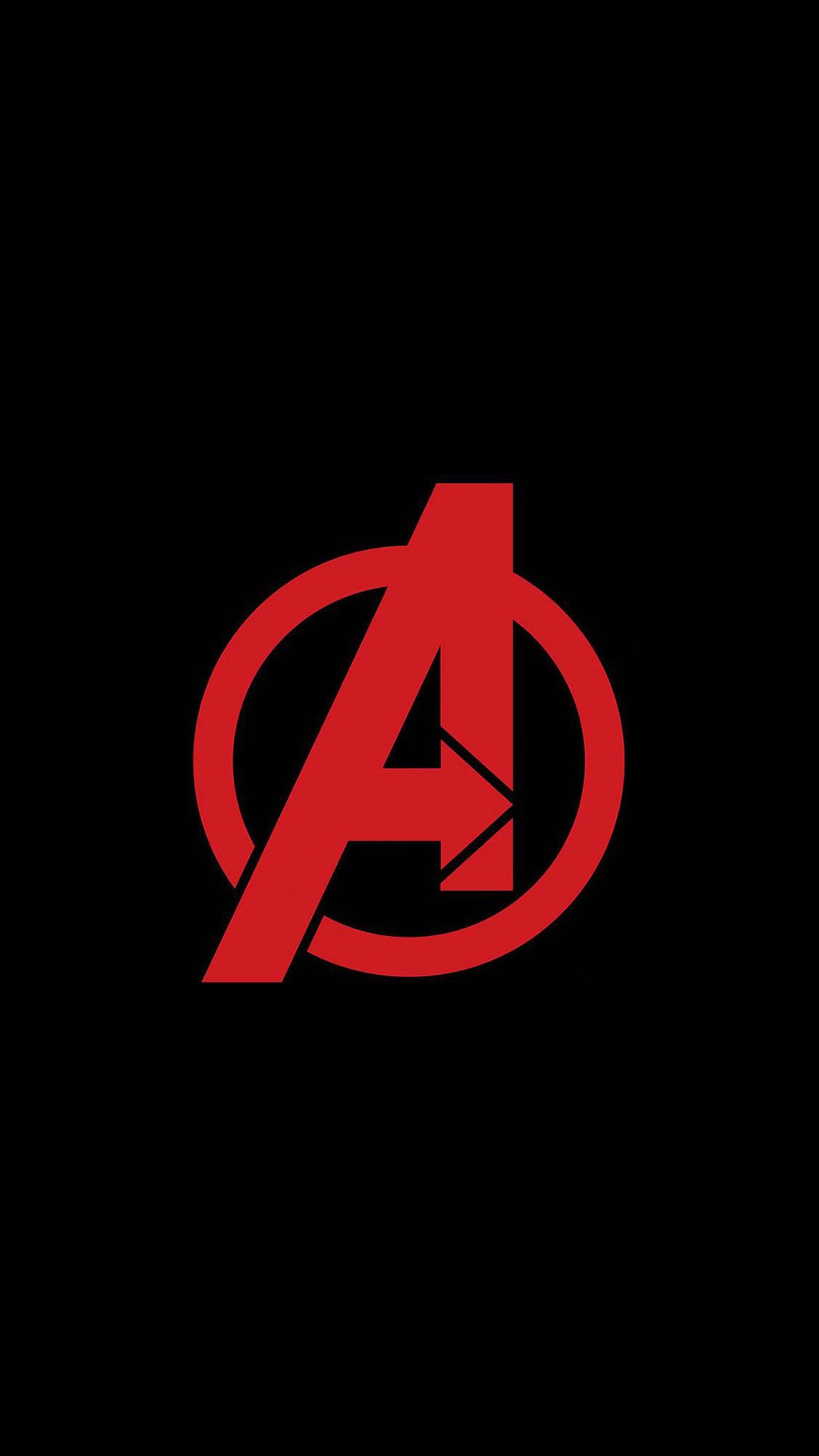 Avengers-logo auf schwarzem hintergrund (avengers, marvel, superheld)