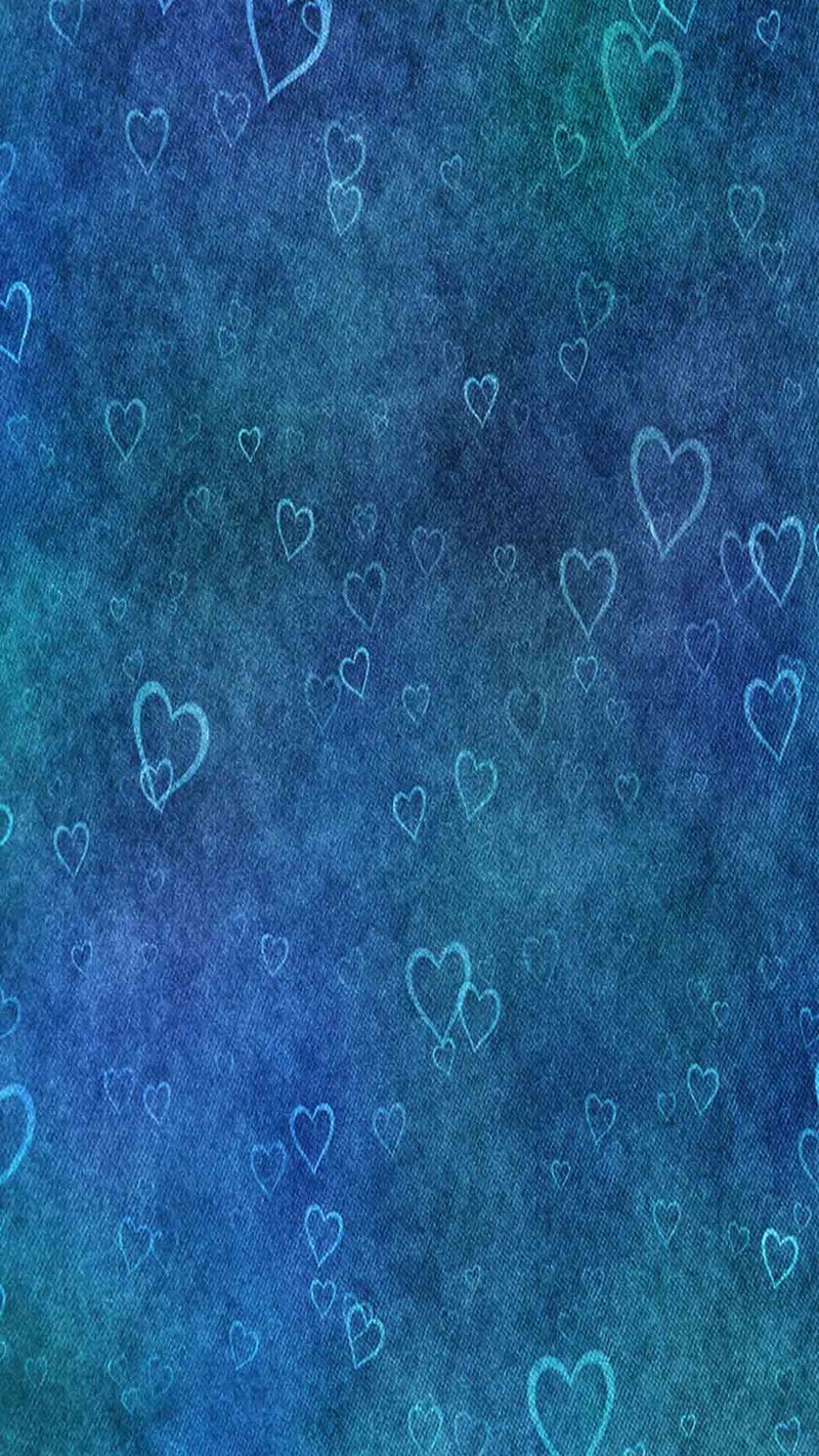 Un primer plano de un fondo azul y verde con corazones (azul, corazones)