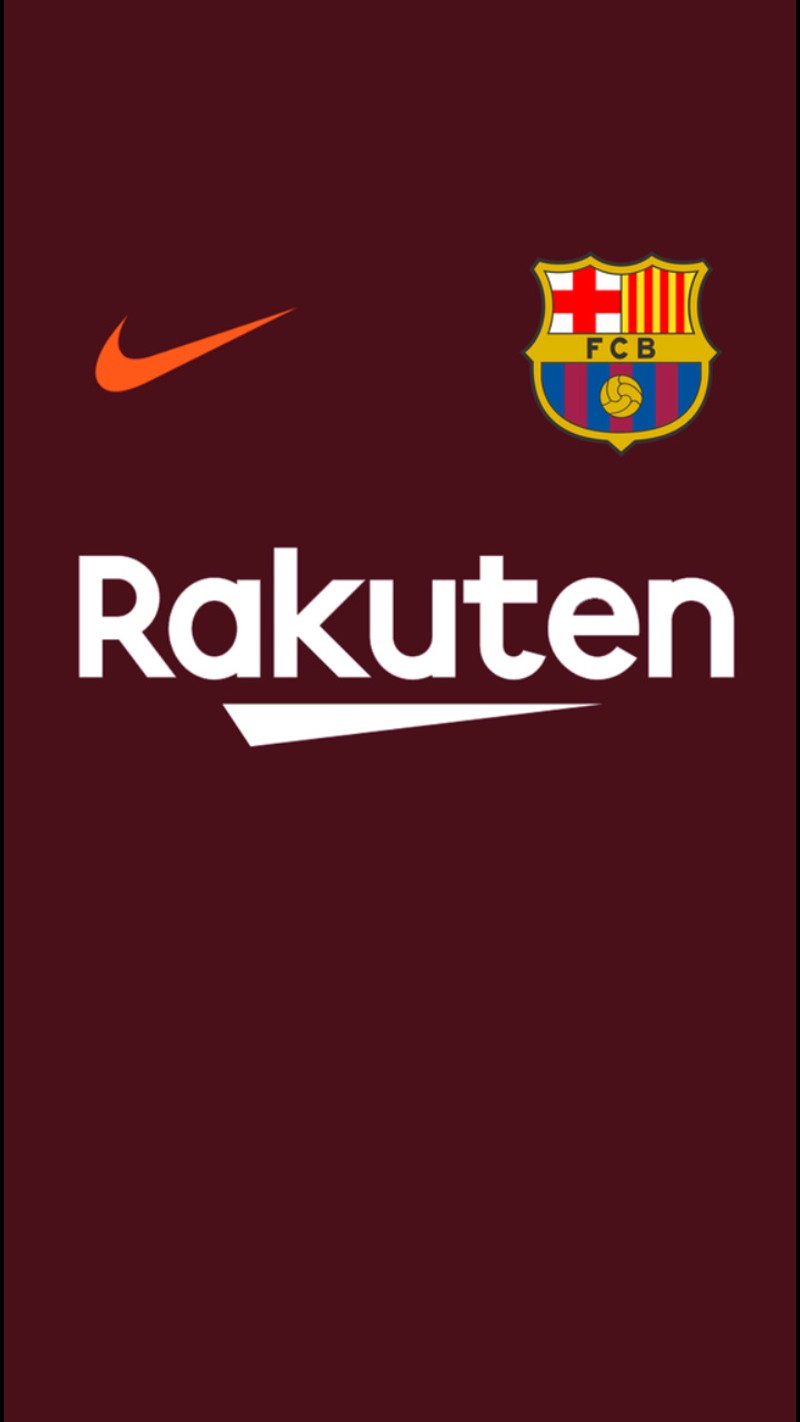 Крупный план красного и белого логотипа с красным логотипом nike (барселона, barcelona, campion, copa del rey, laliga)