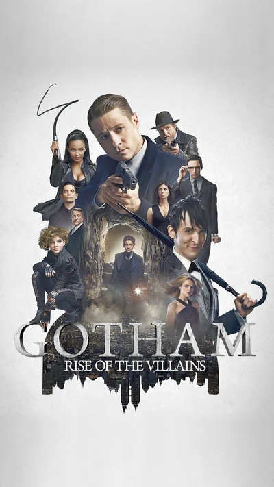 gotham, plakat, fernseher