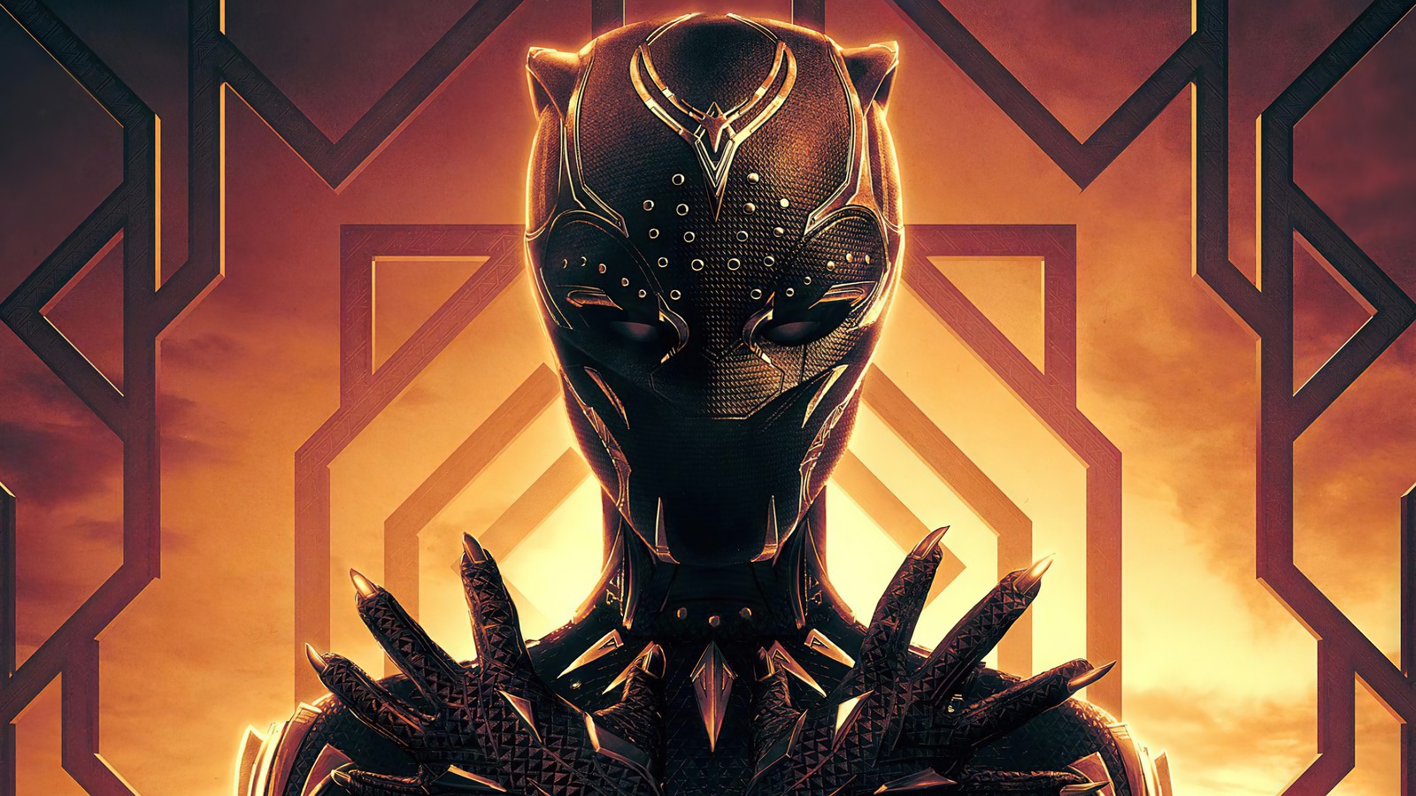 Primer plano de una persona con un disfraz de pantera negra (pantera negra wakanda forever, black panther wakanda forever, película, pantera negra 2, black panther 2)