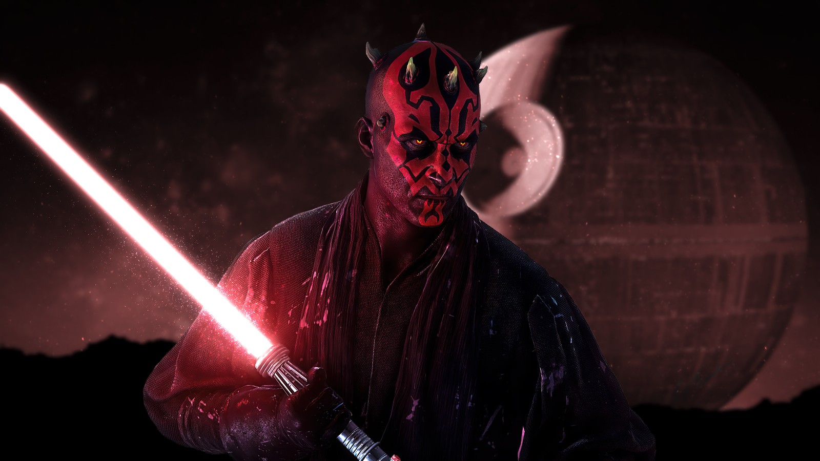 Дарт, звёздные войны - сила пробуждается в темноте (дарт мол, darth maul, световой меч, lightsaber, звёздные войны)