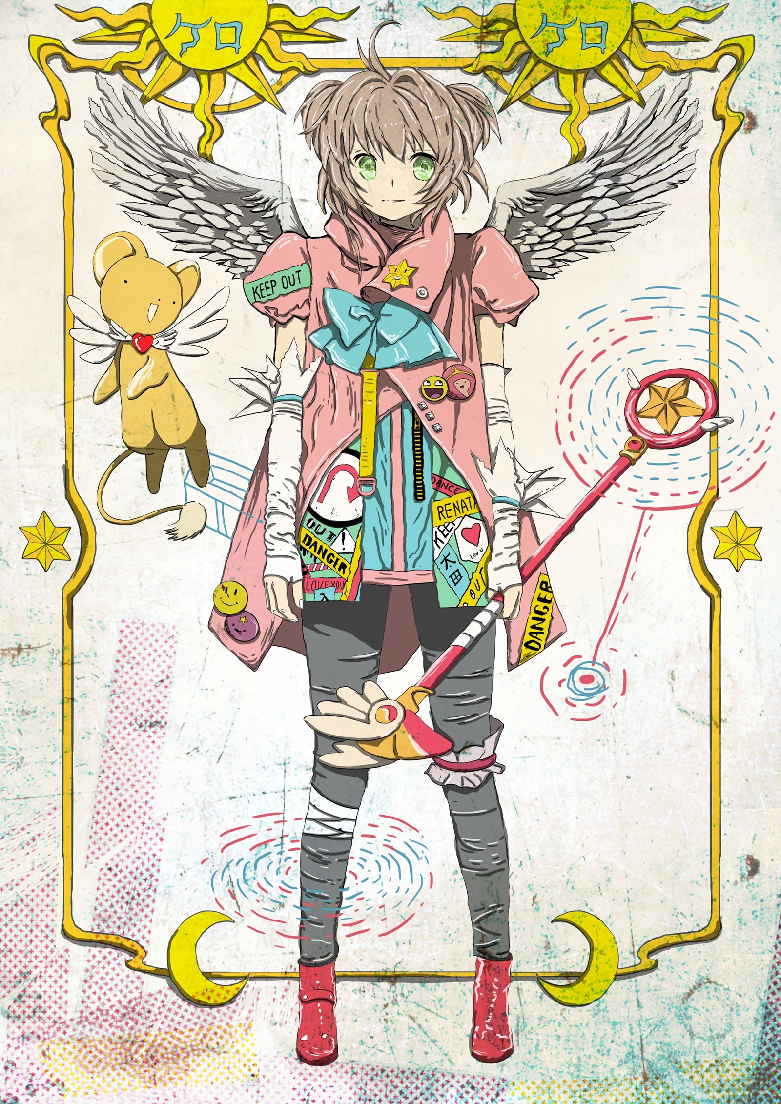 Lade cardcaptor sakura, sakura kinomoto, anime, kunst, zeichentrick Hintergrund herunter