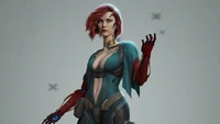 Cyberpunk Triss Merigold: Una fusión de fantasía y futurismo