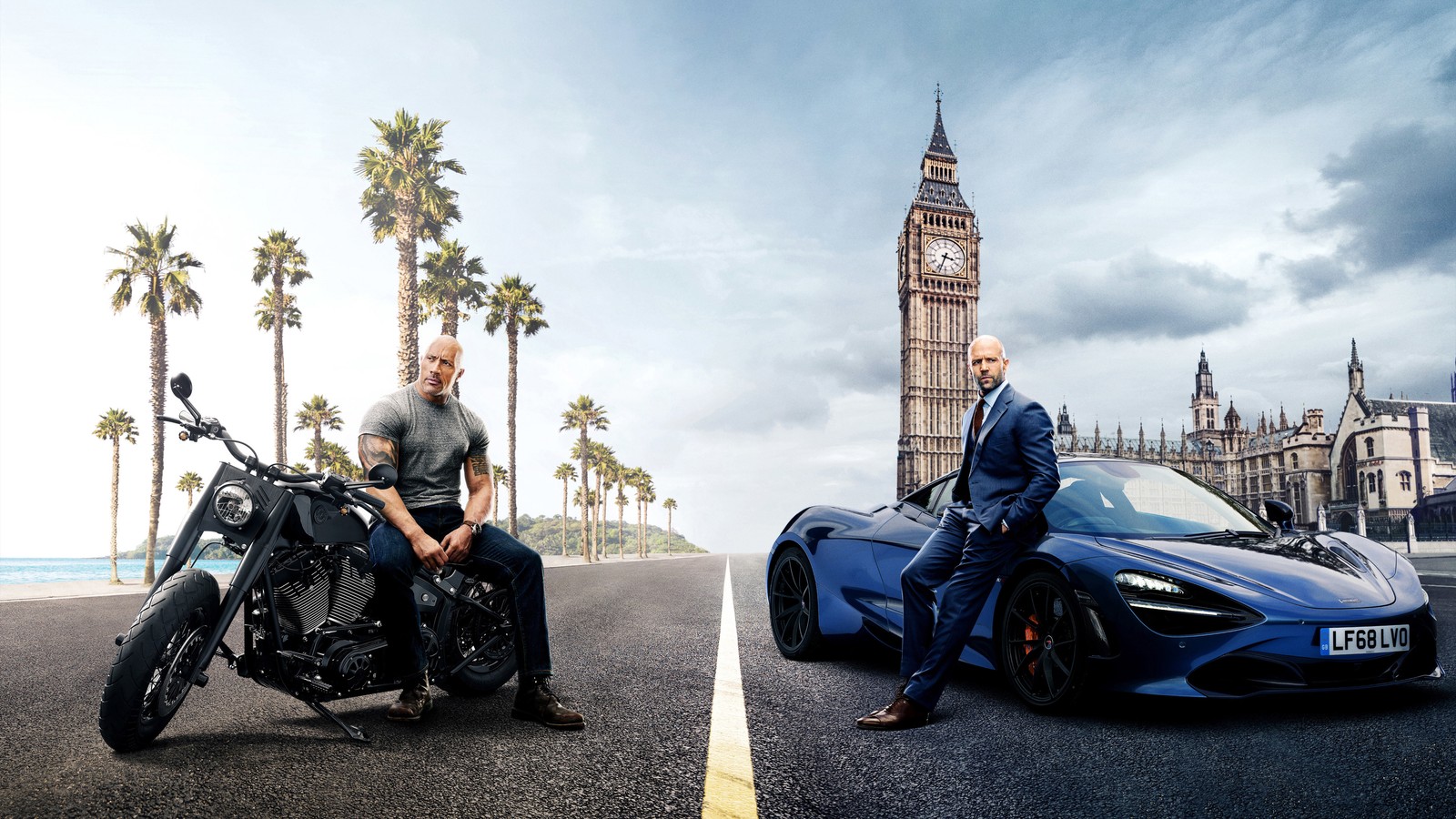 Скачать обои хоббс и шо, hobbs and shaw, форсаж хоббс и шоу, fast and furious hobbs and shaw, фильм