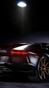 чёрный, lamborghini, lp700 4