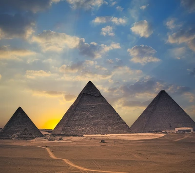 désert, égypte, momie, pyramide, pyramides