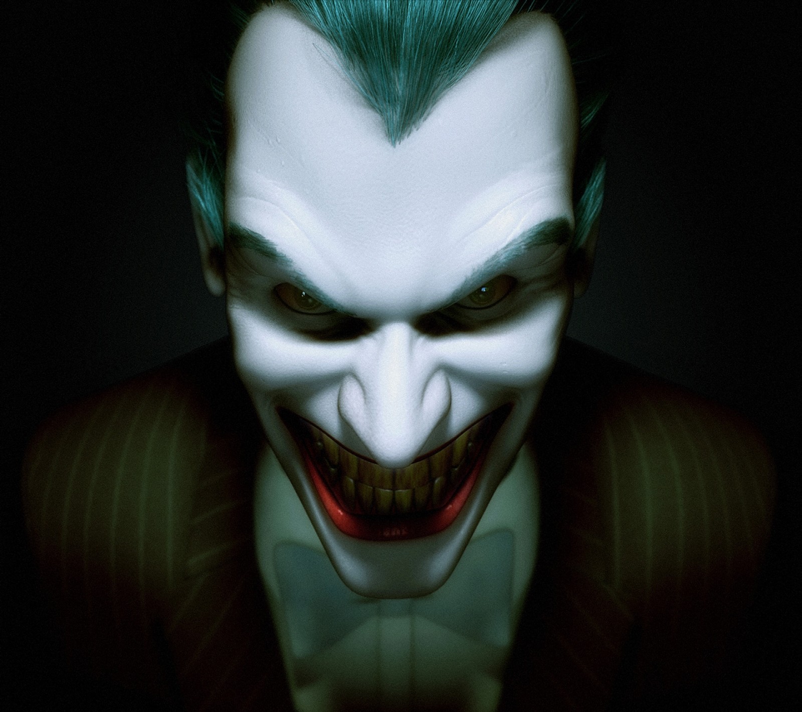 Batman the animated animated character with green hair and a white face (batman, cartoon, ggame, joker, movie)