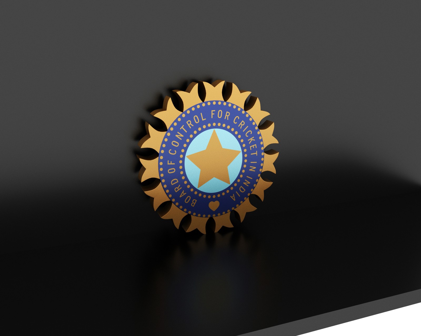 A close up of a badge with a star on it (cricket, logo, india, symbols)