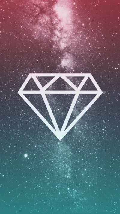 Diamond in a Cosmic Gradient of Pink and Blue