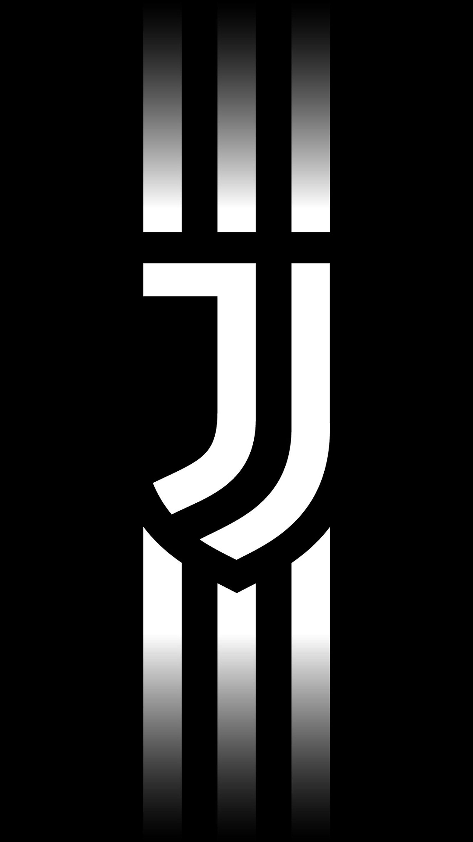 Foto en blanco y negro de un logo de fútbol con una franja blanca (fc, fútbol, juventus, logotipo, turín)