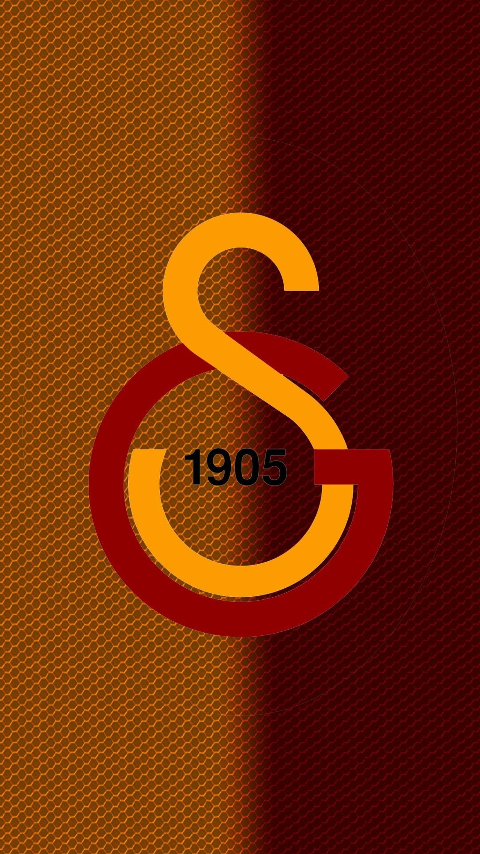 Um close de um logotipo vermelho e amarelo com fundo vermelho (1905, galatasaray, gs, istambul, peru)