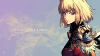 solo leveling, manhwa, anime, cha hae in wallpaper