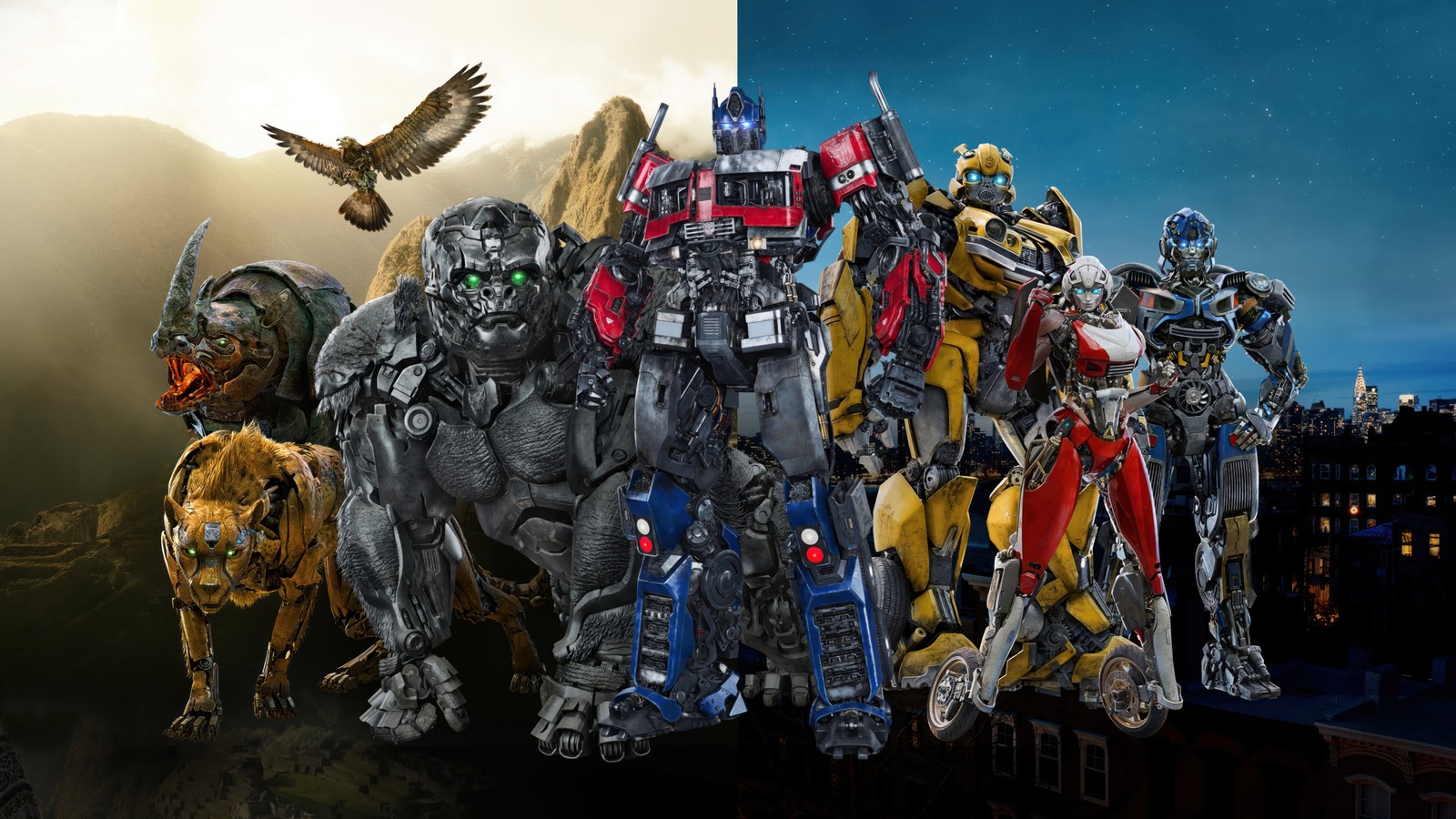 Скачать обои трансформеры восстание зверей, transformers rise of the beasts, фильм, трансформеры, transformers