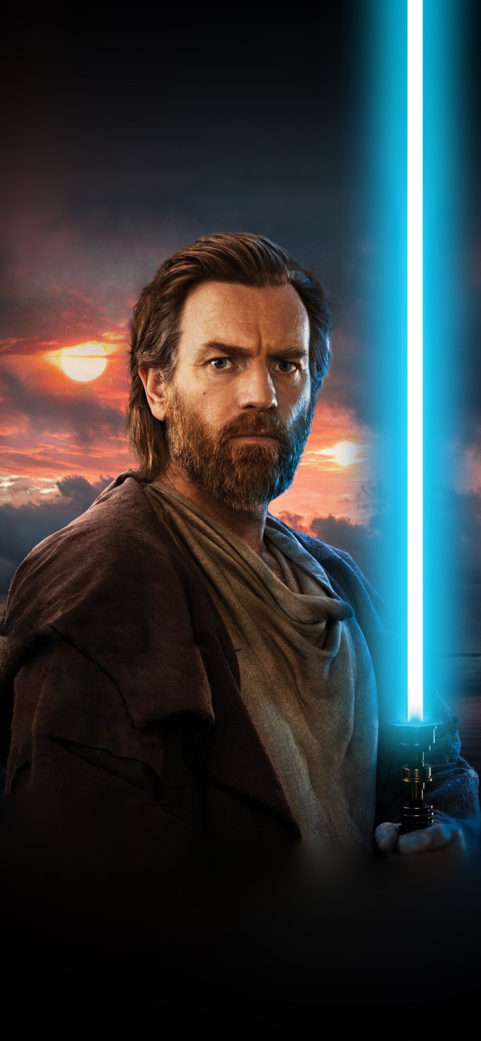 Lade obi wan kenobi, star wars episode iv eine neue hoffnung, darth vader, disney filme, fernsehen Hintergrund herunter