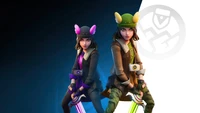 Skye dans les skins d'ombre et de fantôme de Fortnite Battle Royale