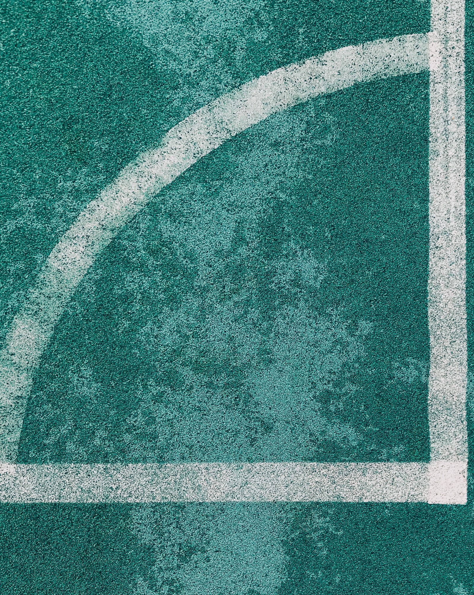 Arafed tennis court with a white line painted on it (texture, green, aqua, turquoise, blue)