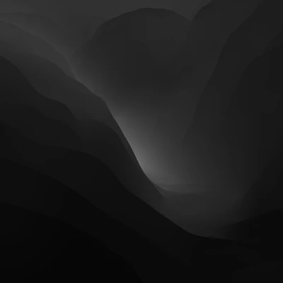 Capas de degradado monocromático en modo oscuro para macOS Monterey - Fondo de pantalla 5K