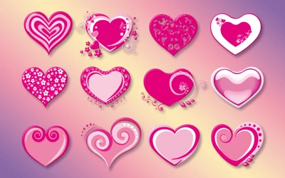 Colorful Heart Designs for Valentine's Day